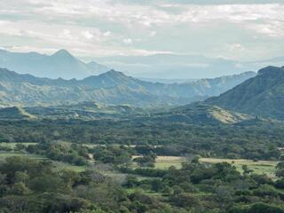 aerial view of Colombian mountain range