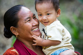 Harigala Almathir and son in Nepal