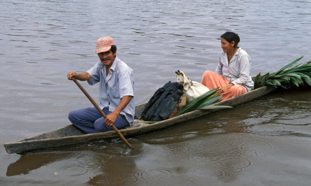 Two people on the Amazon