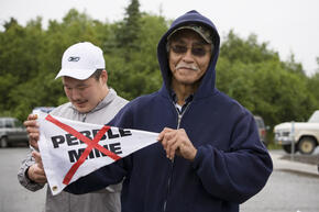 Pebble mine protestors