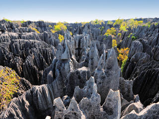 Pointy grey rock formation