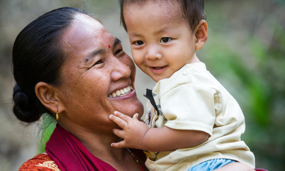 Harigala Almathir and son in Nepal