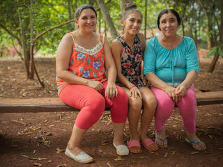 three generations of women as part of MATE project cooperative in the Atlantic Forest, Paraguay