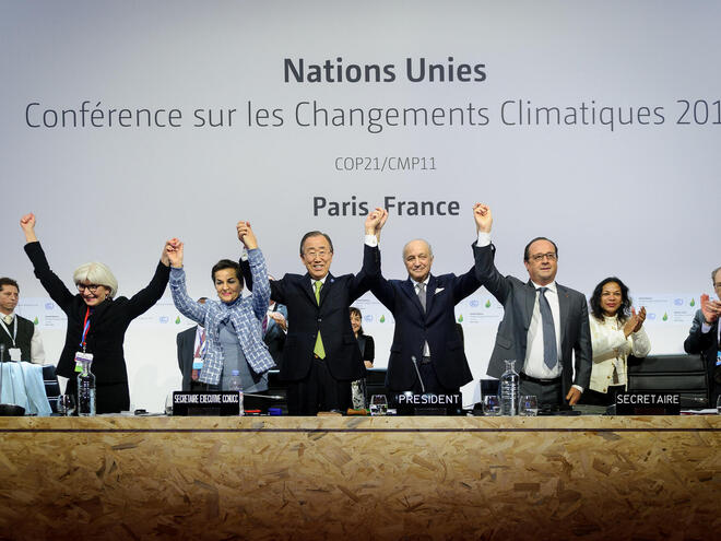 celebrating at cop 21