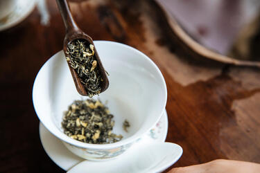 Traditional tea ceremony at Happy Farmhouse Initiative and rural water security in the Yangtze River Basin, China