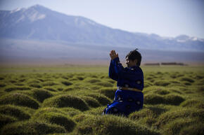 man praying