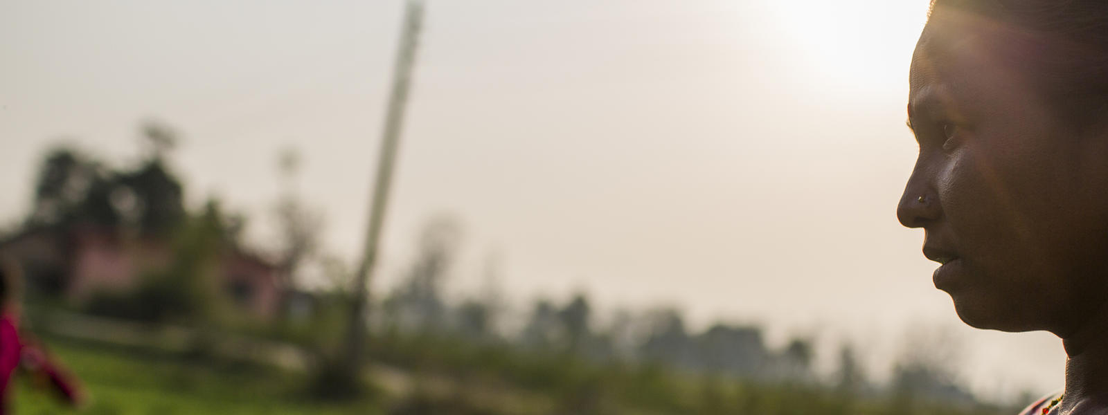 Sirjana Tharu in her chamomile field in Nepal.