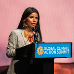 Nina Gualinga addresses GCAS audience